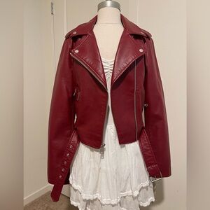 Levi's Red Faux Leather Jacket
